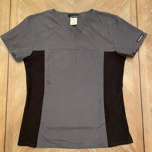 Cherokee Women's Scrub Top Charcoal SMALL